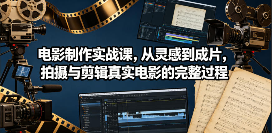 电影制作实战课，从灵感到成片，拍摄与剪辑真实电影的完整过程【原创双语字幕】-搞钱利器
