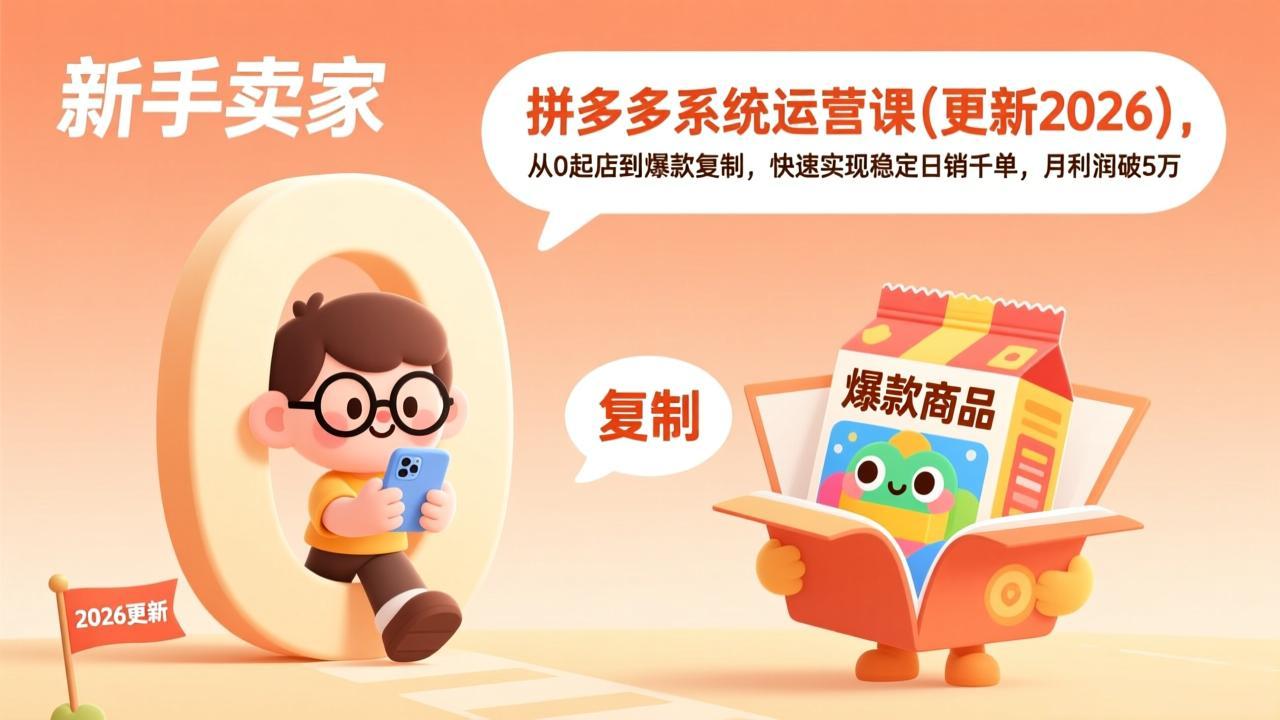 拼多多系统运营课(更新4月-搞钱利器