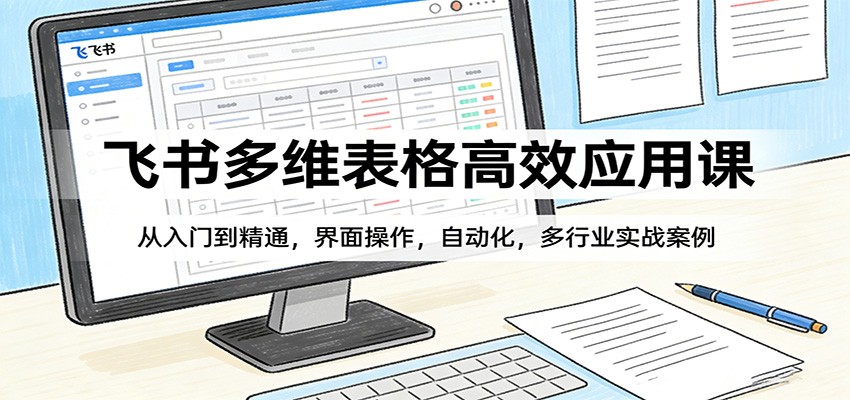 飞书多维表格高效应用课：从入门到精通，界面操作，自动化，多行业实战案例-搞钱利器