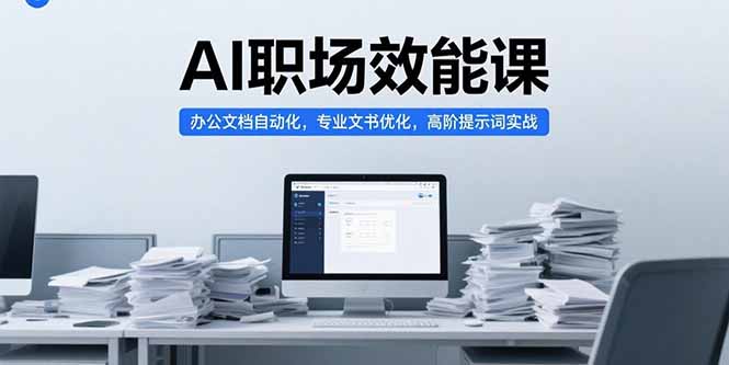 AI职场效能课，办公文档自动化，专业文书优化，高阶提示词实战-搞钱利器