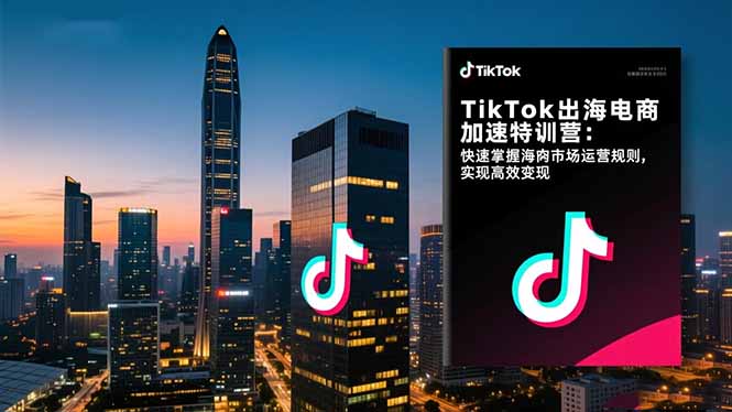 TikTok出海电商加速特训营:快速掌握海外市场运营规则,实现高效变现-搞钱利器