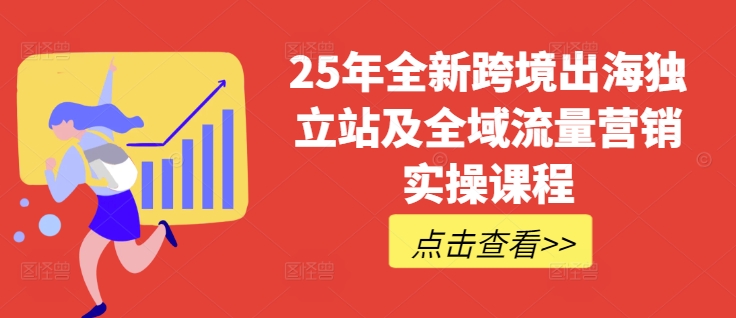 25年全新跨境出海独立站及全域流量营销实操课程，跨境电商独立站TIKTOK全域营销普货特货玩法大全-搞钱利器