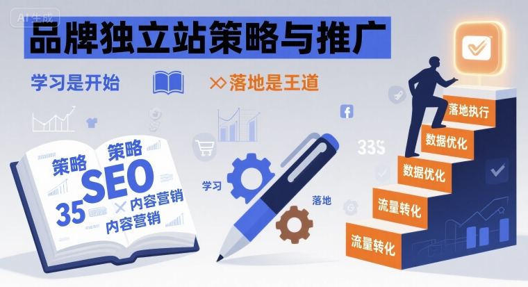 品牌独立站策略与推广，学习是开始，落地是王道-搞钱利器