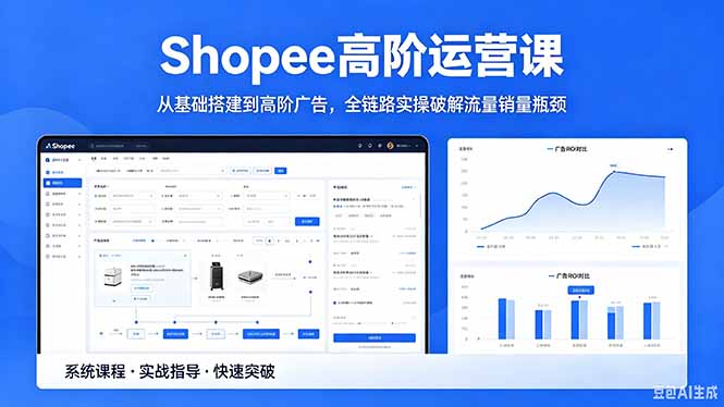 Shopee高阶运营课-2026年5月更新，从基础搭建到高阶广告，全链路实操破解流量销量瓶颈-搞钱利器