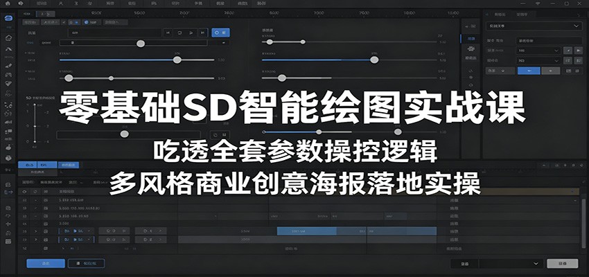 零基础SD智能绘图实战课：吃透全套参数操控逻辑，多风格商业创意海报落地实操-搞钱利器