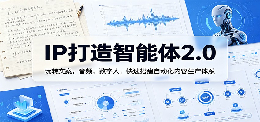 IP打造智能体2.0：玩转文案，音频，数字人，快速搭建自动化内容生产体系-搞钱利器