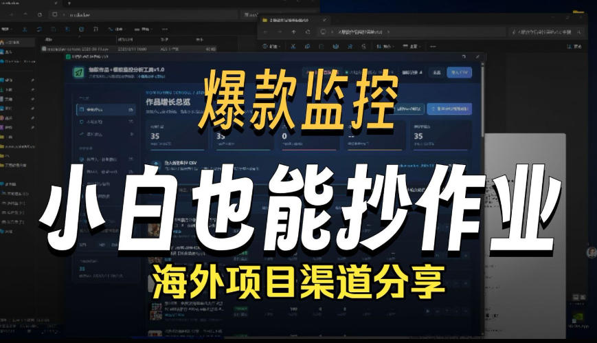 抖音爆款数据监控工具_海外网盘拉新渠道-搞钱利器