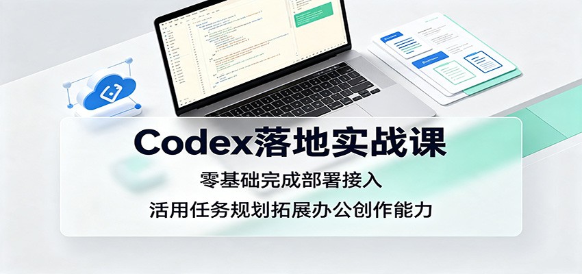 Codex落地实战课：零基础完成部署接入，活用任务规划拓展办公创作能力-搞钱利器