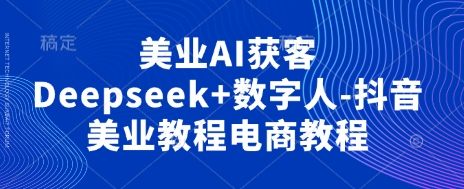 美业AI获客Deepseek+数字人-抖音美业教程电商教程-搞钱利器