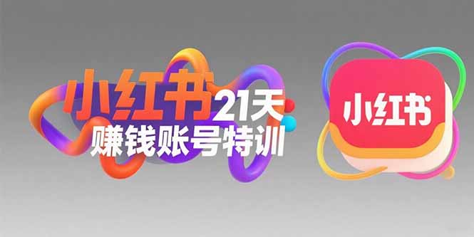 小红书21天赚钱账号特训：黄金定位技巧，高转粉文案创作，科学引流策略-搞钱利器