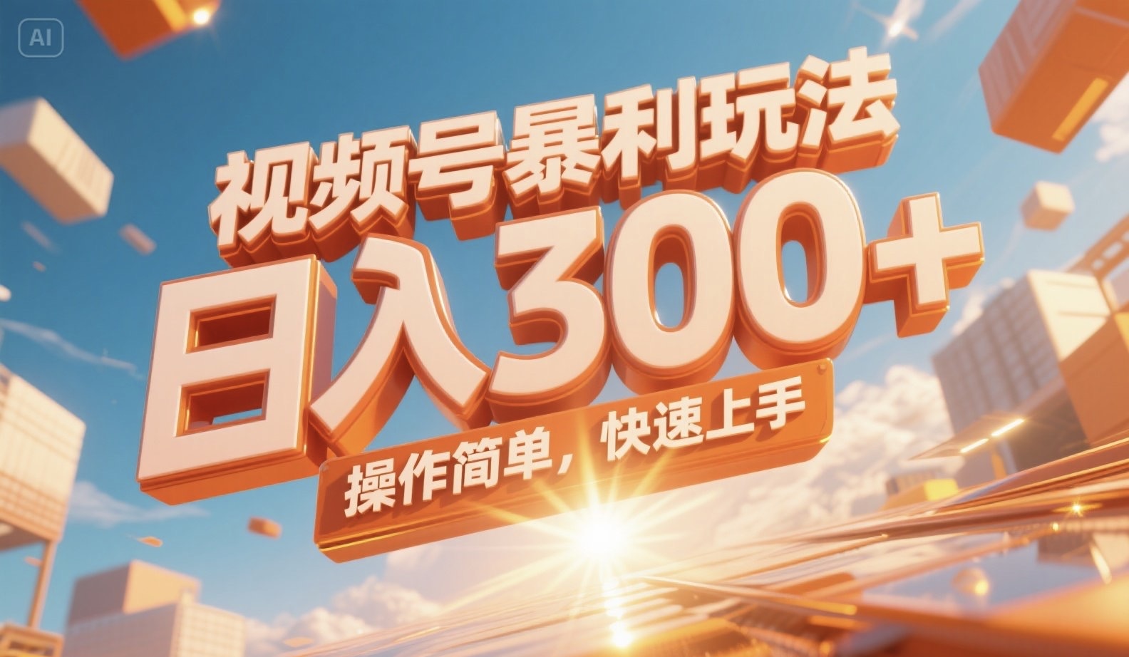 视频号暴利玩法，日入300+，操作简单，快速上手。-搞钱利器
