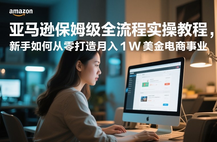 亚马逊保姆级全流程实操教程，新手如何从零打造月入1W美金电商事业-搞钱利器
