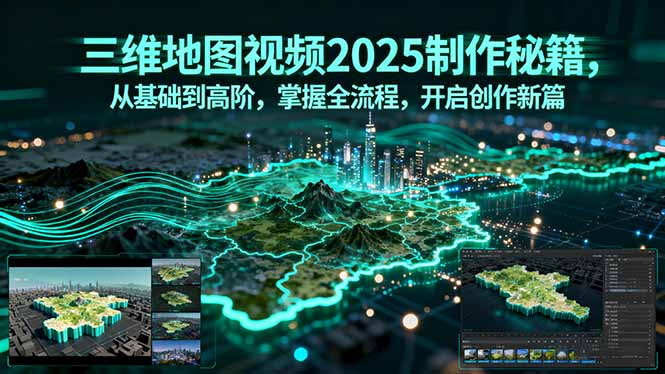 三维地图视频2025制作秘籍，从基础到高阶，掌握全流程，开启创作新篇-搞钱利器
