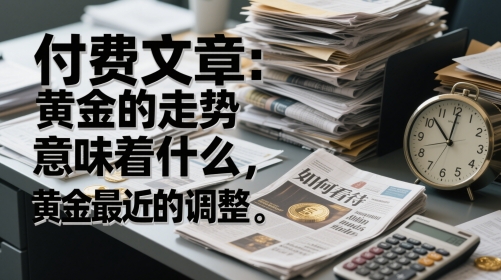 付费文章：黄金的走势意味着什么，如何看待黄金最近的调整-搞钱利器