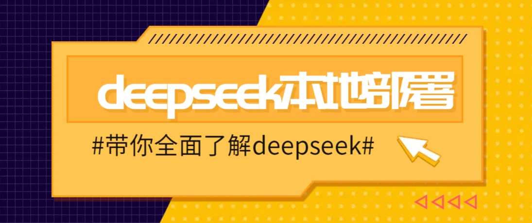 DeepSeek本地部署详细教程，轻松将deepseek部署到你的电脑上-搞钱利器