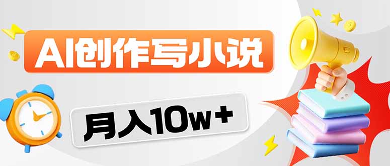 2026风口项目AI写小说 轻松实现月入10w+-搞钱利器