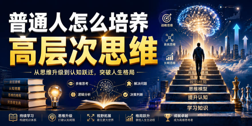 公众号付费文章：普通人怎么培养高层次思维-搞钱利器