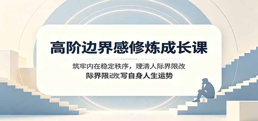 高阶边界感修炼成长课：筑牢内在稳定秩序，理清人际界限改写自身人生运势-搞钱利器