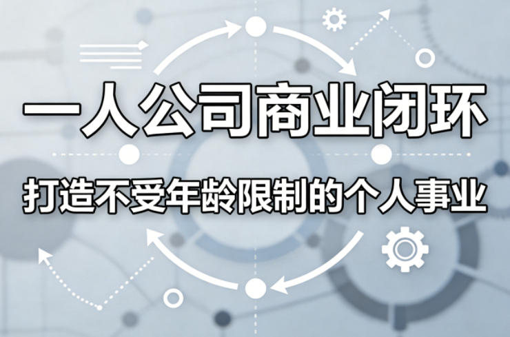 一人公司商业闭环，打造一份不受年龄限制的个人事业-搞钱利器