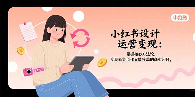小红书设计运营变现：掌握核心方法论，实现既能创作又能接单的商业闭环-搞钱利器