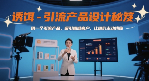 诱饵-引流产品设计秘笈，用一个引流产品，吸引精准客户，让他们主动找你-搞钱利器