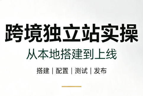 跨境独立站实操：从本地搭建到上线-搞钱利器