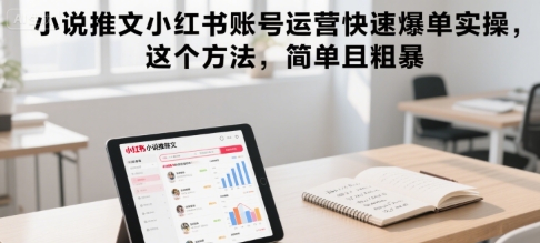 小说推文小红书账号运营快速爆单实操，这个方法，简单且粗暴-搞钱利器