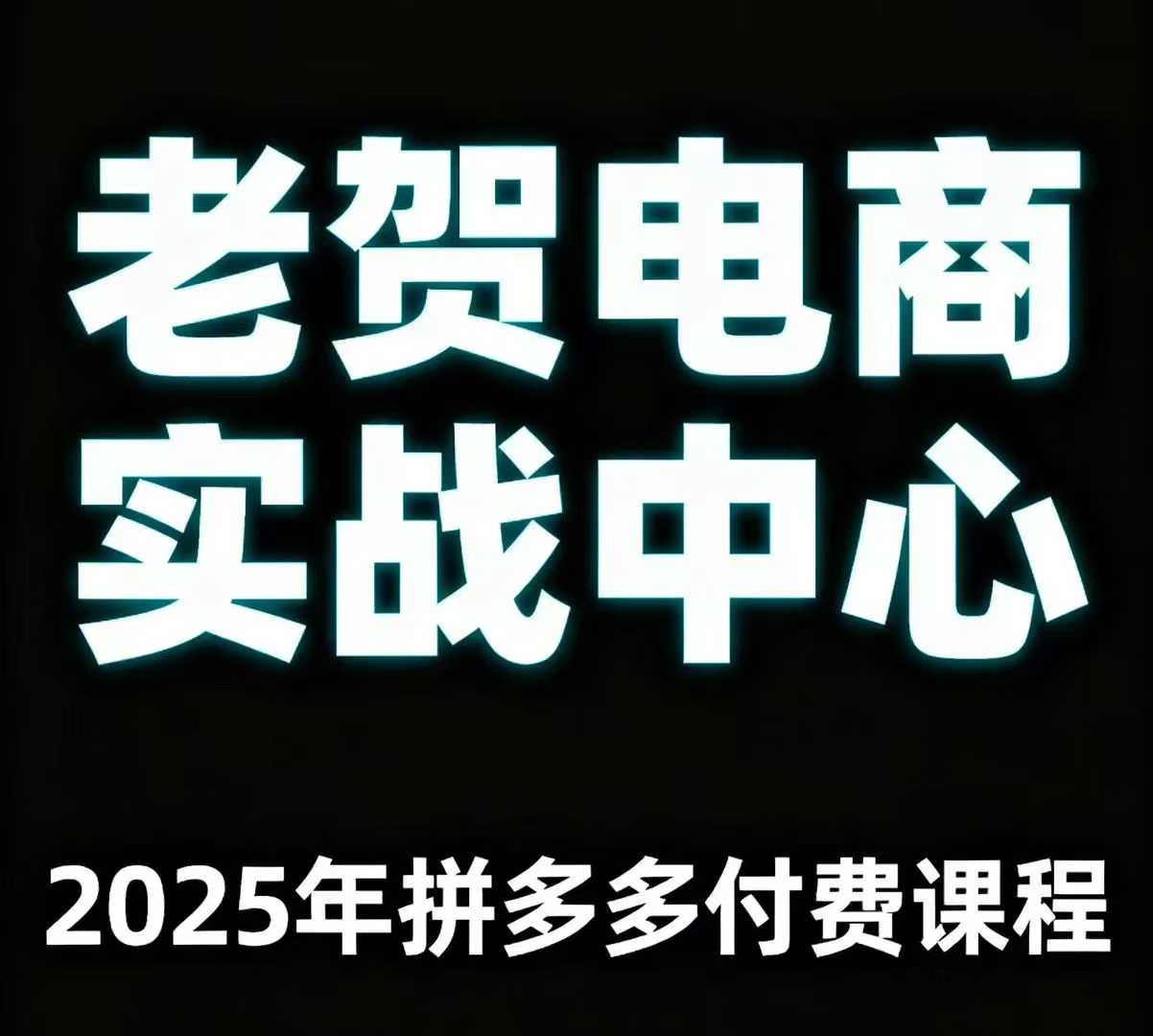 老贺电商2025年拼多多付费课程，用通俗易懂的方法告诉你多多怎么玩-搞钱利器