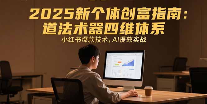 2025新个体创富指南：道法术器四维体系，小红书爆款技术，AI提效实战-搞钱利器
