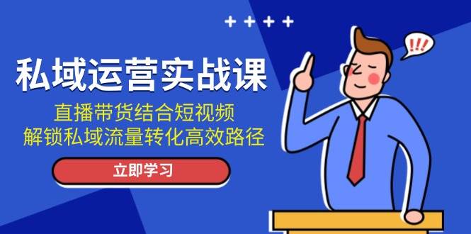 私域运营实战课：直播带货结合短视频，解锁私域流量转化高效路径-搞钱利器