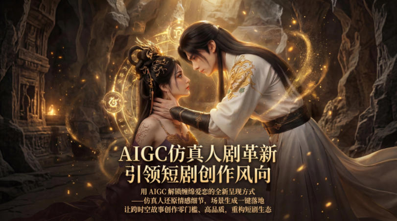 AIGC仿真人《合欢宗》短剧教学，用AIGC解锁缠绵爱恋的全新呈现方式，让跨时空故事创作零门槛、高品质，重构短剧生态-搞钱利器