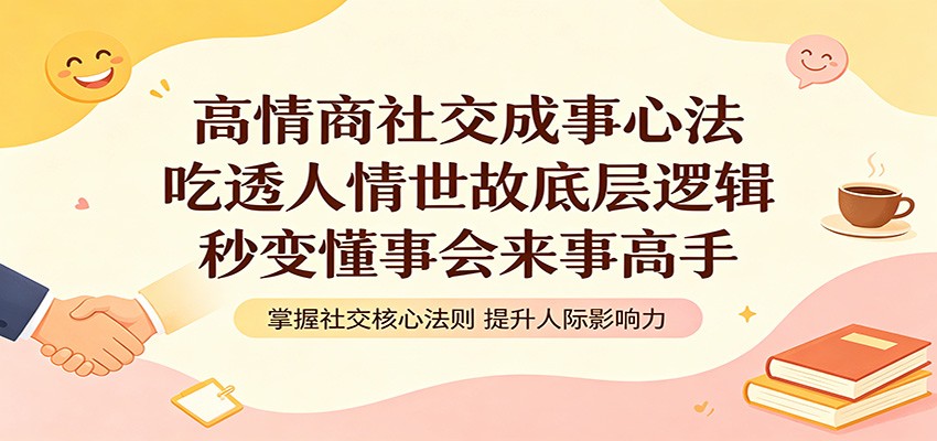 高情商社交成事心法：吃透人情世故底层逻辑，秒变懂事会来事高手-搞钱利器