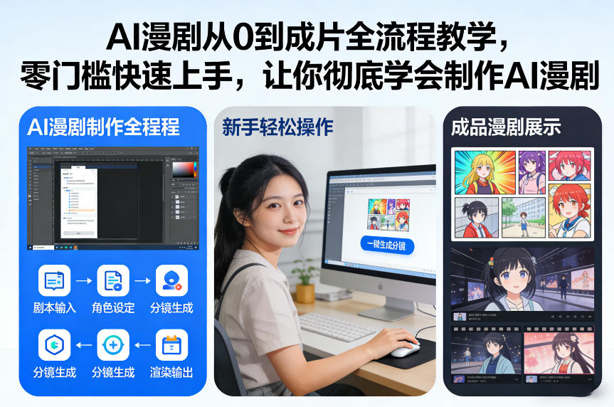 AI漫剧从0到成片全流程教学,零门槛快速上手,让你彻底学会制作AI漫剧【保姆级教程】-搞钱利器