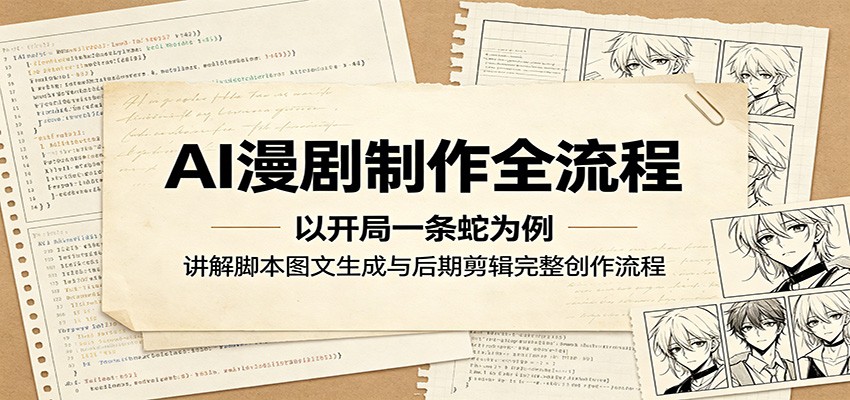 AI漫剧制作全流程：以开局一条蛇为例，讲解脚本图文生成与后期剪辑完整创作流程-搞钱利器