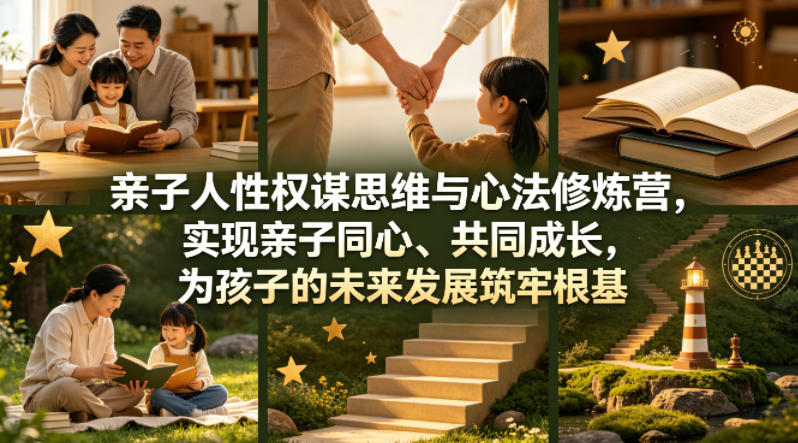 亲子人性权谋思维与心法修炼营，实现亲子同心、共同成长，为孩子的未来发展筑牢根基【音频】-搞钱利器