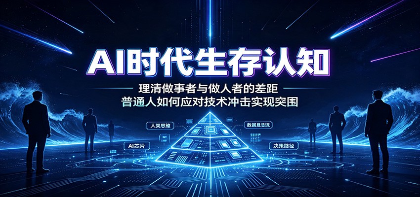 AI时代生存认知：理清做事者与做人者的差距，普通人如何应对技术冲击实现突围-搞钱利器
