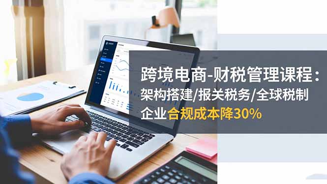 跨境电商-财税管理课程:架构搭建/报关税务/全球税制,企业合规成本降30%-搞钱利器