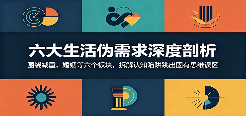 六大生活伪需求深度剖析：围绕减重、婚姻等六个板块，拆解认知陷阱跳出固有思维误区-搞钱利器
