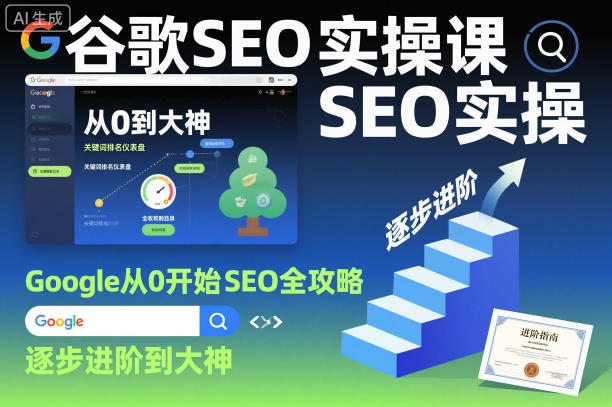 谷歌SEO实操课，Google从0开始SEO全攻略，逐步进阶到大神-搞钱利器