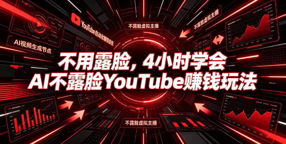 不用露脸，4小时学会AI不露脸YouTube賺钱玩法【原创双语字幕】-搞钱利器