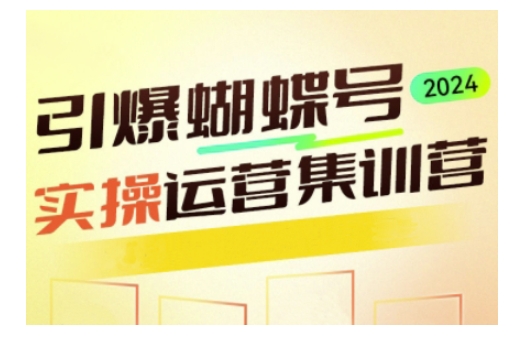 引爆蝴蝶号实操运营，助力你深度掌握蝴蝶号运营，实现高效实操，开启流量变现之路-搞钱利器