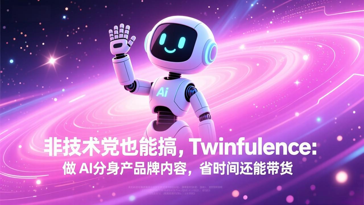非技术党也能搞!Twinfluence:做 AI 分身产品牌内容,省时间还能带货-搞钱利器