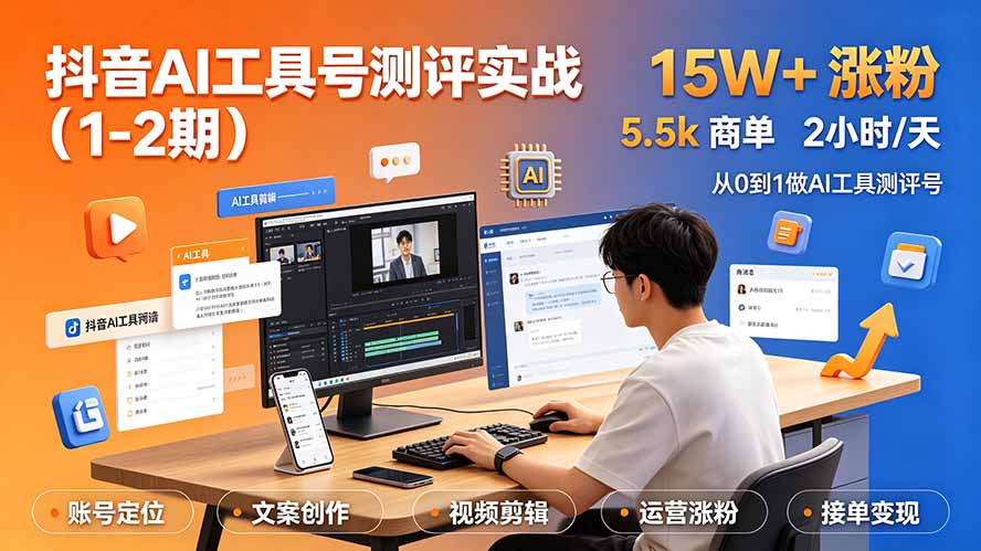 抖音AI工具号测评实战(1-2期-搞钱利器