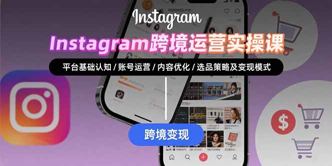 Instagram跨境运营实战：平台认知/账号运营/内容优化/选品策略及变现模式-搞钱利器