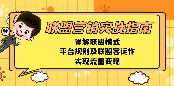 联盟营销实战指南，详解联盟模式、平台规则及联盟客运作，实现流量变现-搞钱利器