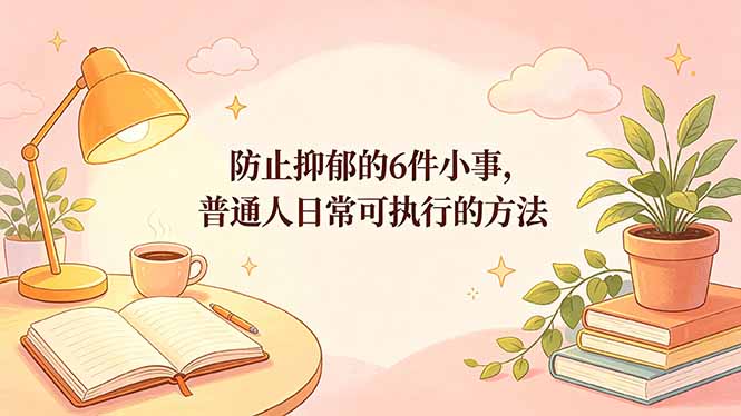 付费文章：防止抑郁的6件小事，普通人日常可执行的方法-搞钱利器
