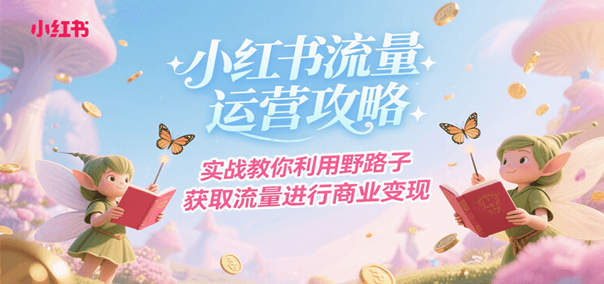 小红书流量运营攻略，实战教你利用野路子获取流量进行商业变现-搞钱利器