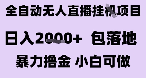 最新全自动抖音无人直播挂G项目，日入2k+ 包落地暴力撸金，小白可做【揭秘】-搞钱利器