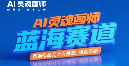 AI灵魂画师，蓝海赛道，条条作品几十W播放，爆款不断-搞钱利器