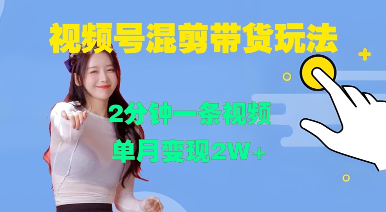 视频号混剪玩法，2分钟一条视频，单月变现2W+【揭秘】-搞钱利器